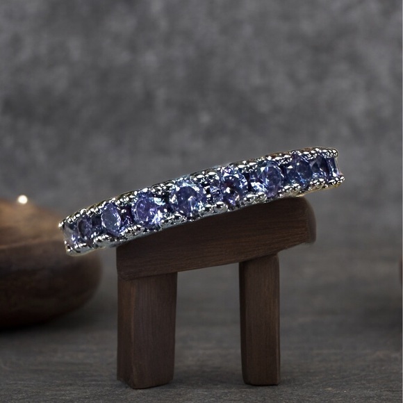 Amethyst Eternity Wedding Ring - Picture 3 of 9